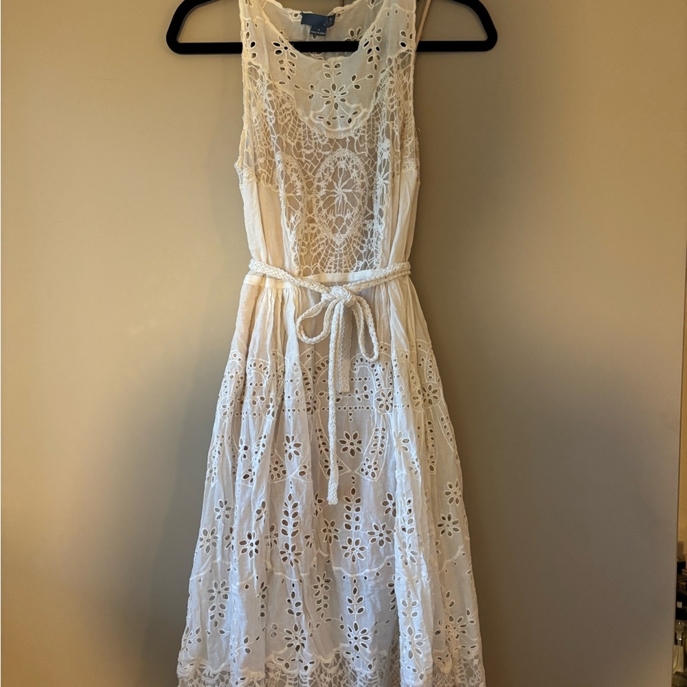 Anthropologie Lil cream lace dress